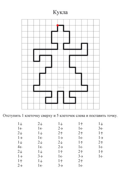 Графический диктант по клеточкам для дошкольников