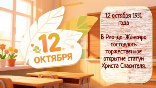 12 октября статуя Христа Спасителя.